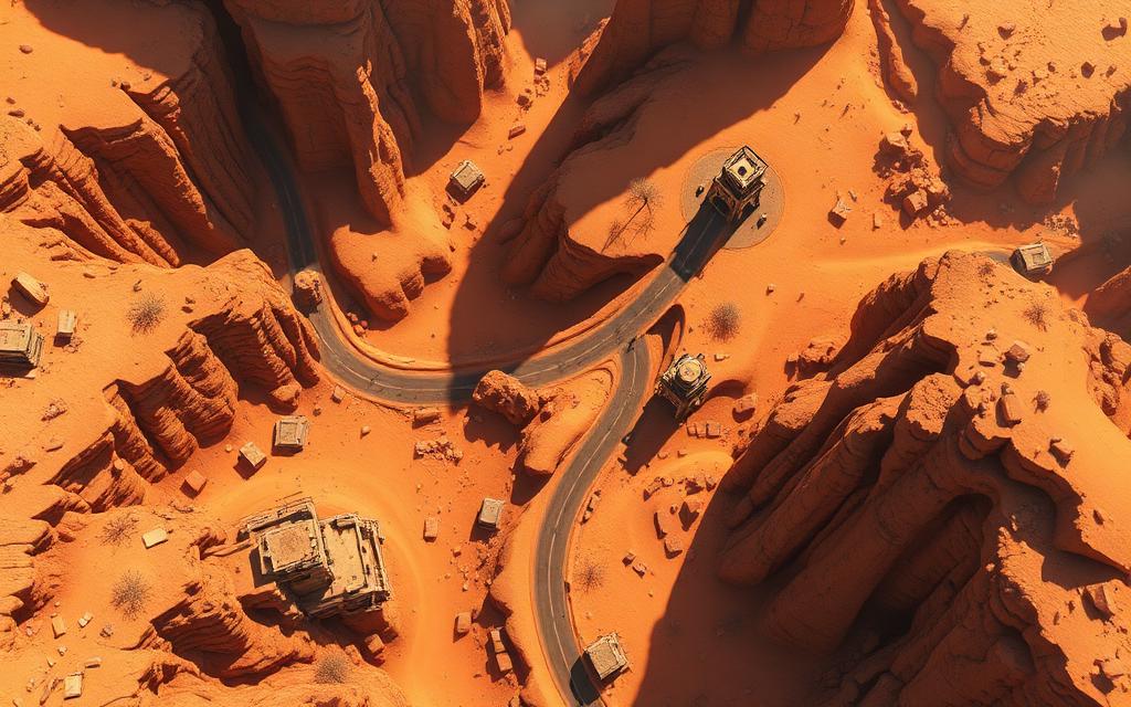 Mapa Cânion do Deserto